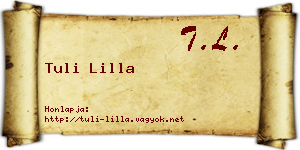 Tuli Lilla névjegykártya